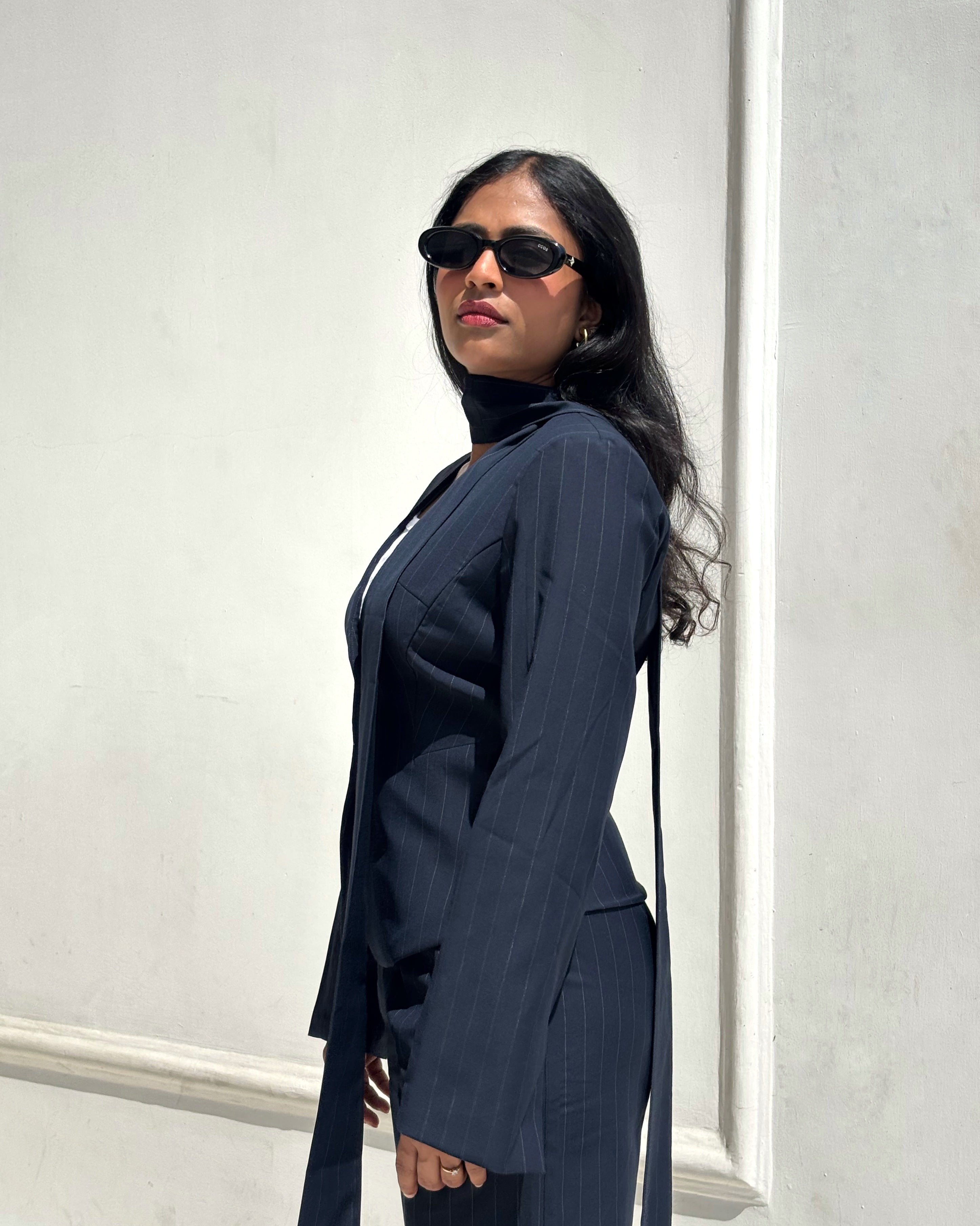 Midnight Blue Pinstripe 3-Piece Set