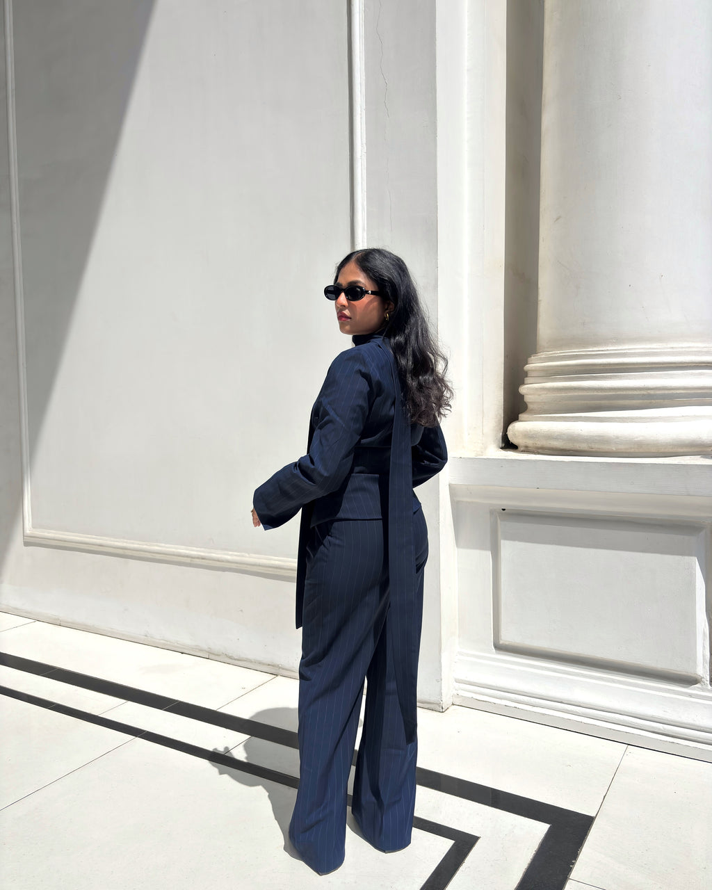 Midnight Blue Pinstripe 3-Piece Set